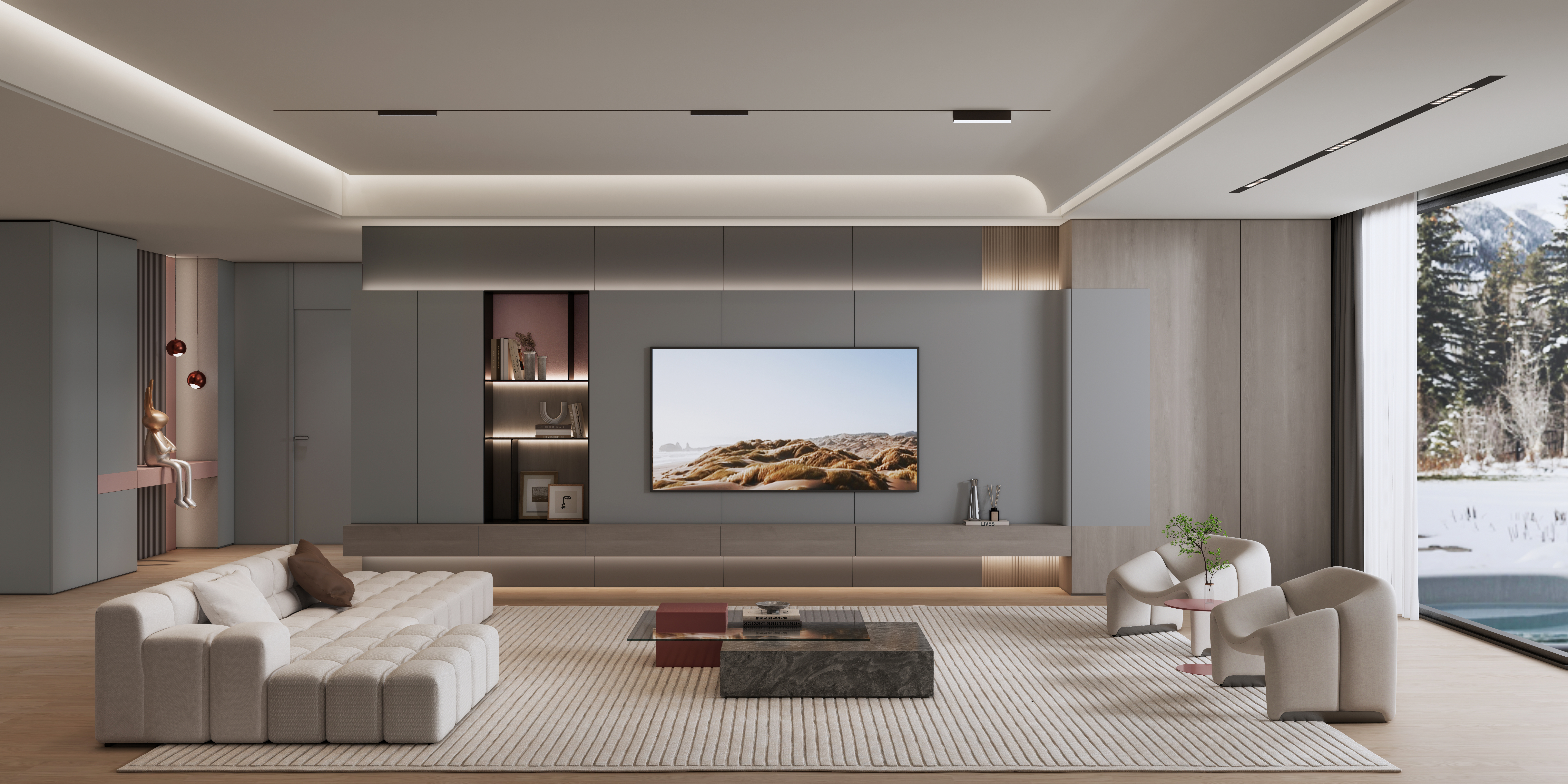 SL6107暮灰+SL1111铬金灰橡+SL6103洛红